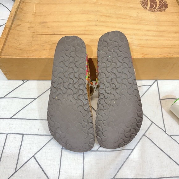 BIRKENSTOCK GIZEH BIRKO-FLOR THONG SANDALS Pink Teal Yellow SIZE 10 US / 41 EU - Picture 7 of 14